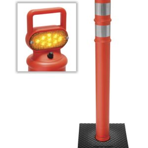 EASY GRAB DELINEATOR w/Strobe Lights w/ BASE