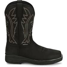 JUSTIN Nitread 11" Waterproof Matte Black Work Boot