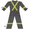 LAPCO FR Deluxe Coverall | 7oz. 100% Cotton with HI VIS STRIPING - Image 2
